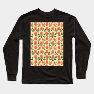 Tulips Flower Seamless Pattern V10 Long Sleeve T-Shirt